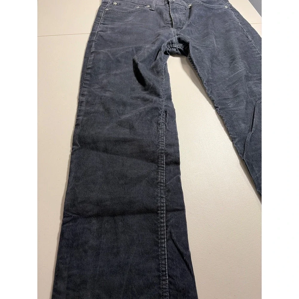 Levi 514 Straight Fit Corduroy Pants Mens 33x30 Black 3249 CW-1317